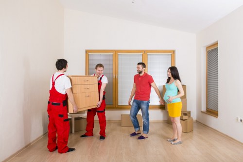 Customer service representative assisting with a move