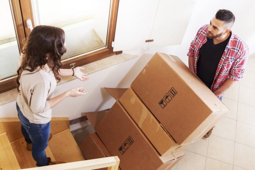 Professional house removalists packing items