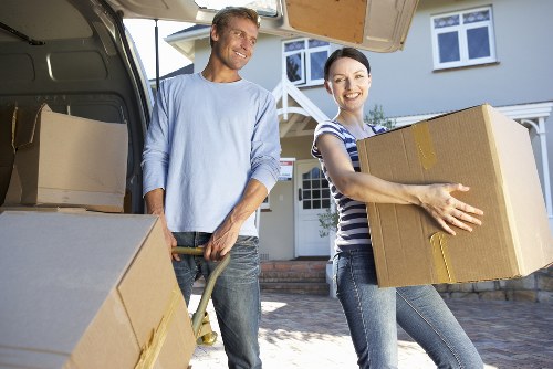 Fleet of modern moving trucks available in Kensington